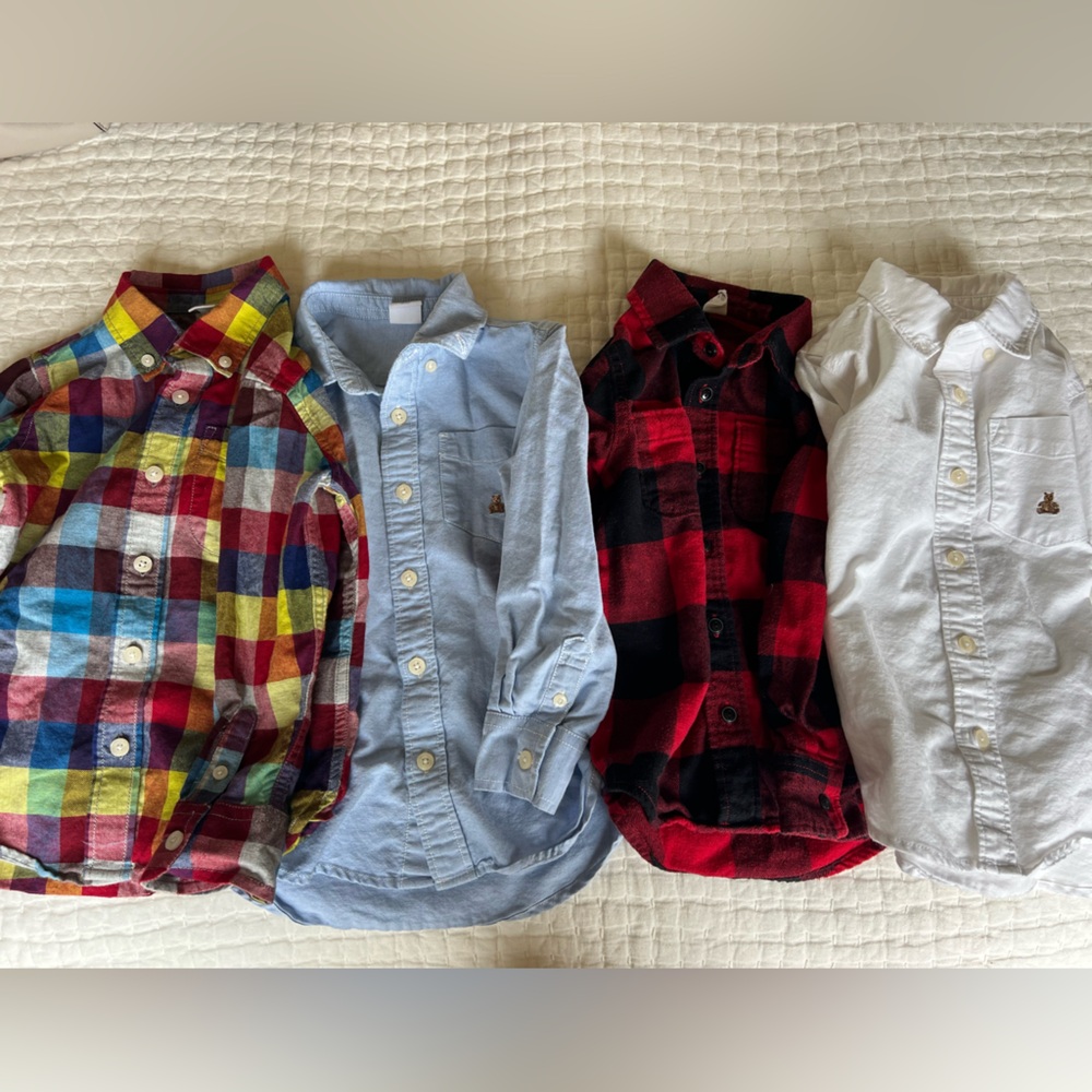 FOUR Gap Boys Oxford Shirts